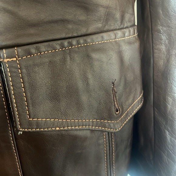 Vintage Kurland Men's Brown  jacket Leather removible Insulated EUC size Large - Picture 5 of 11